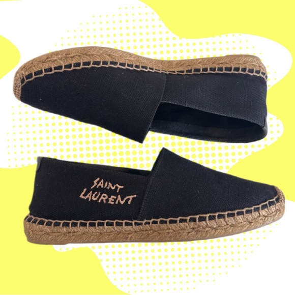 Saint Laurent Embroidered Espadrilles In Canvas - Picture 6 of 13